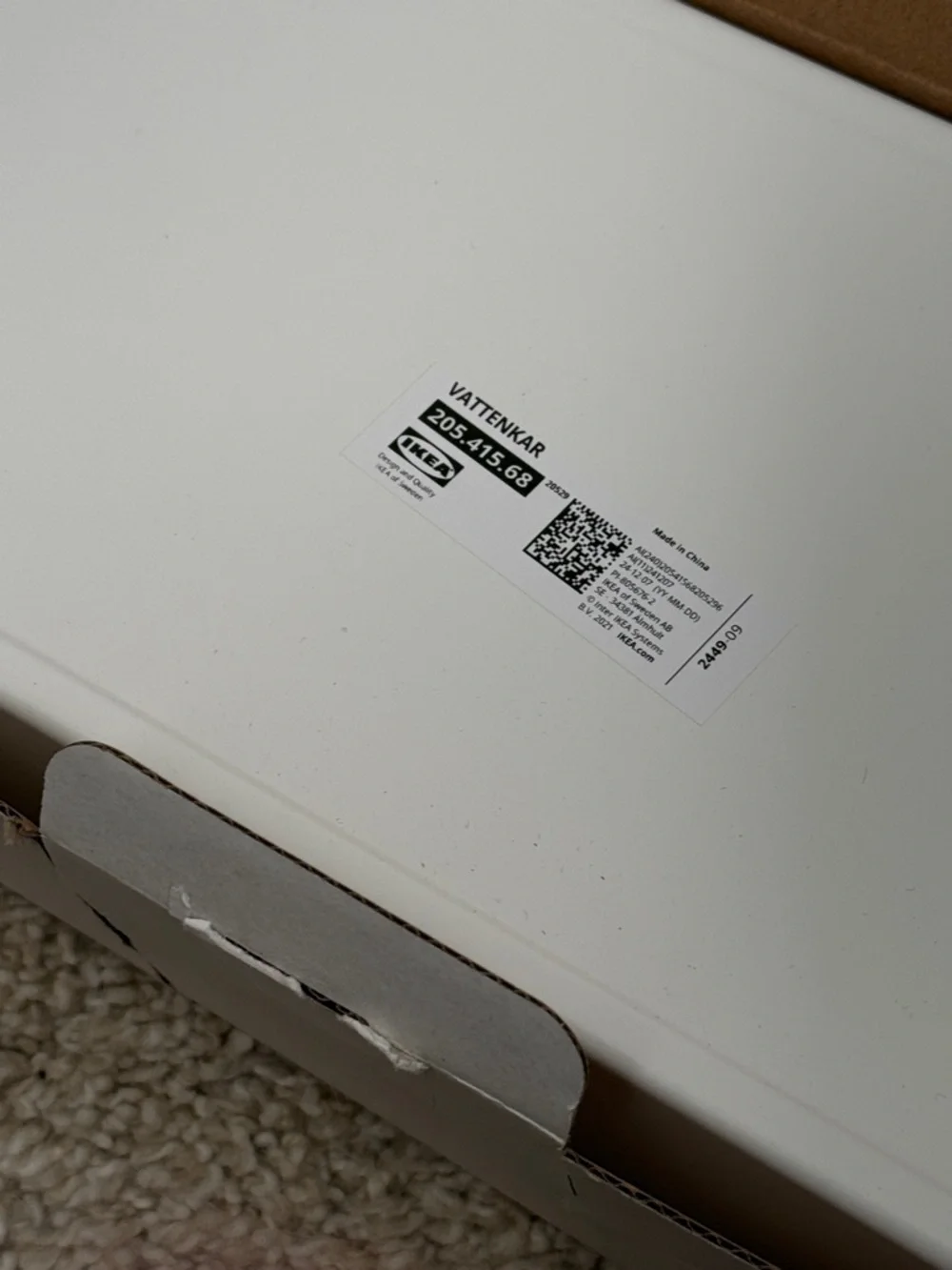 IKEA White VATTENKAR Desktop Shelf. Storage and Organization.